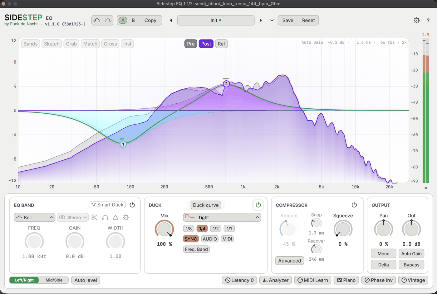 Sidestep EQ — light theme